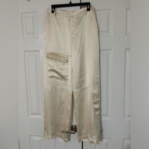 Satin Cargo Pants